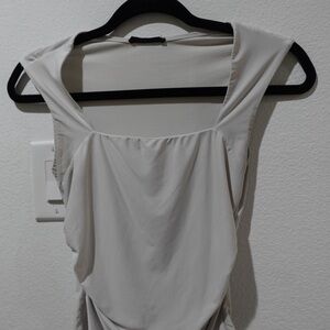 Elegant Cream Sleeveless Top